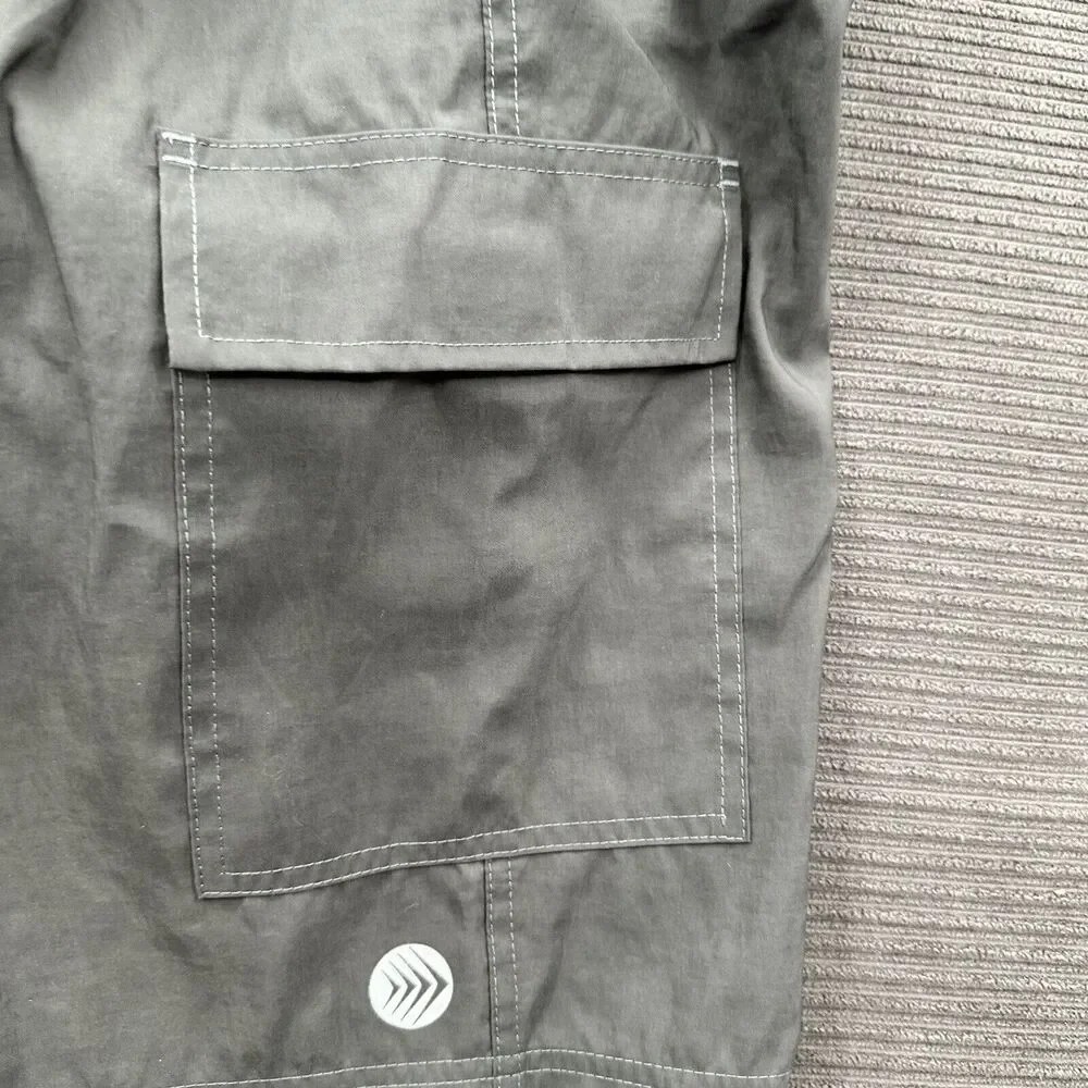 Cyclewear Cargo Shorts Men Medium Gray Nylon Padded Cycling Outdoors 11' Inseam.